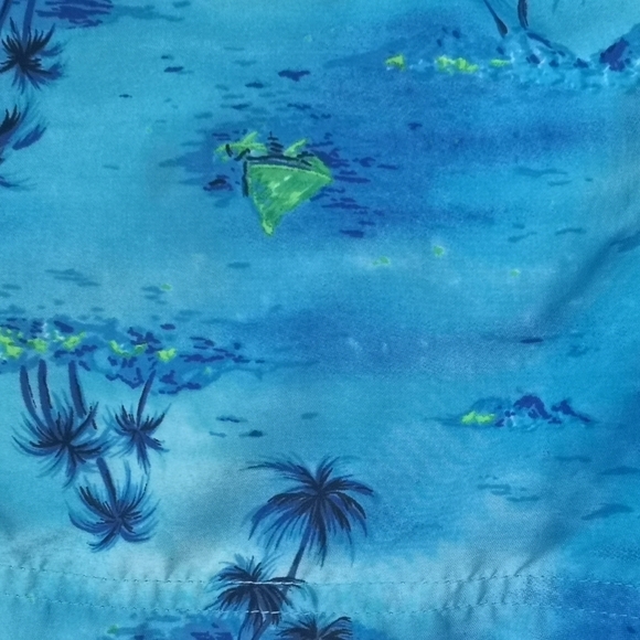 60S vintage Hawaiian print  swimwear gender-neutral shorts - Picture 7 of 8